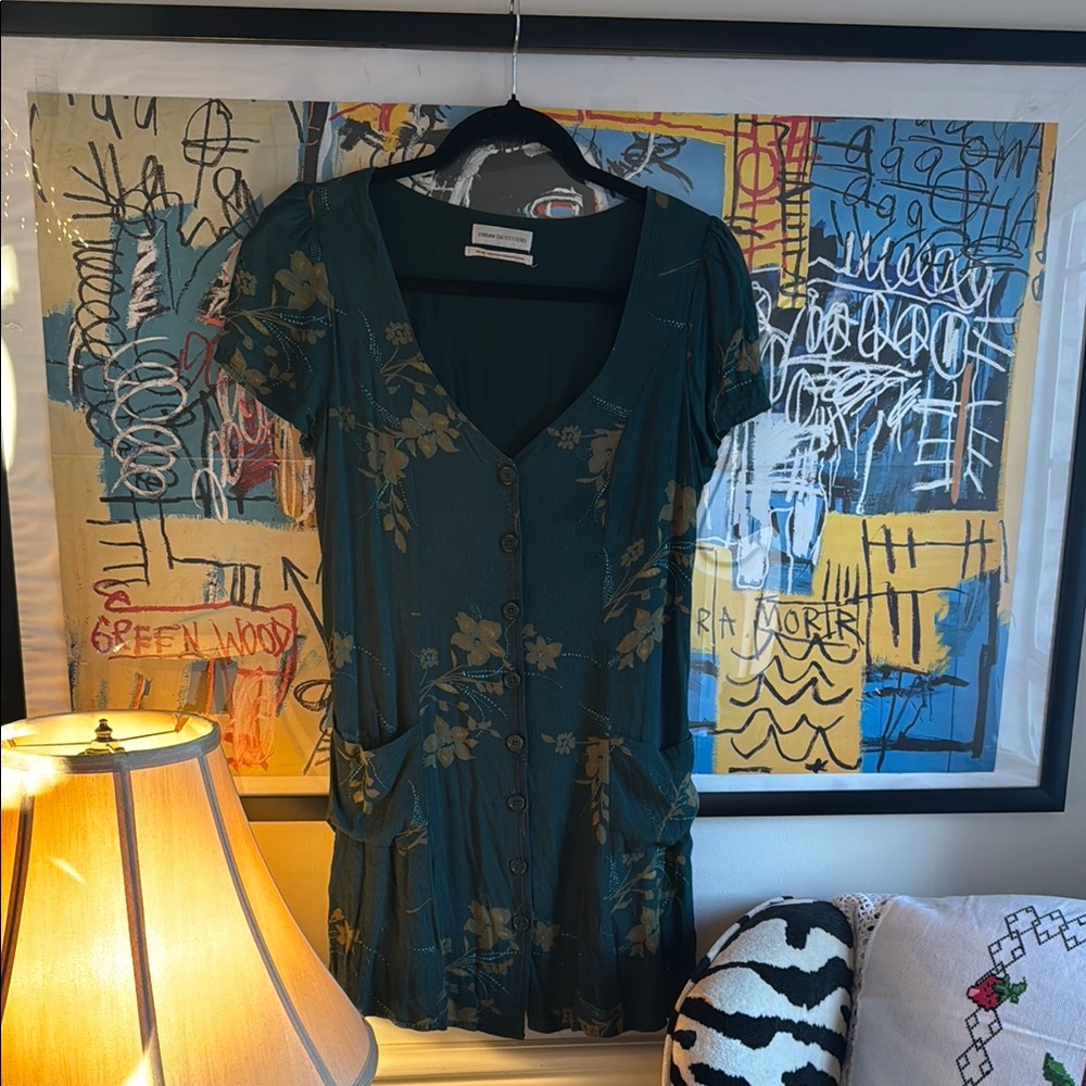 Urban Outfitters Green Floral Sundress